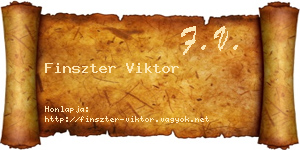 Finszter Viktor névjegykártya